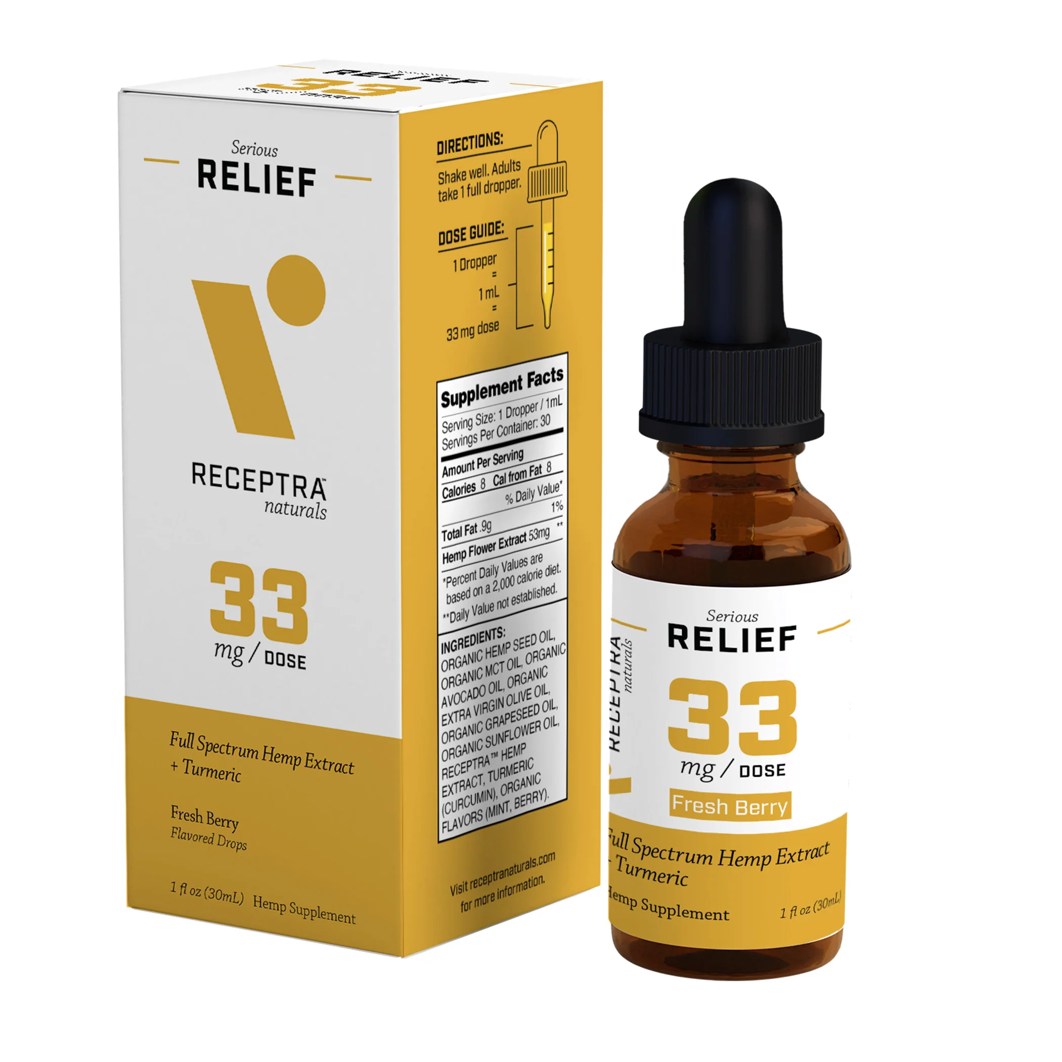 Relief CBD Oil  + Turmeric (33mg) - Image 3
