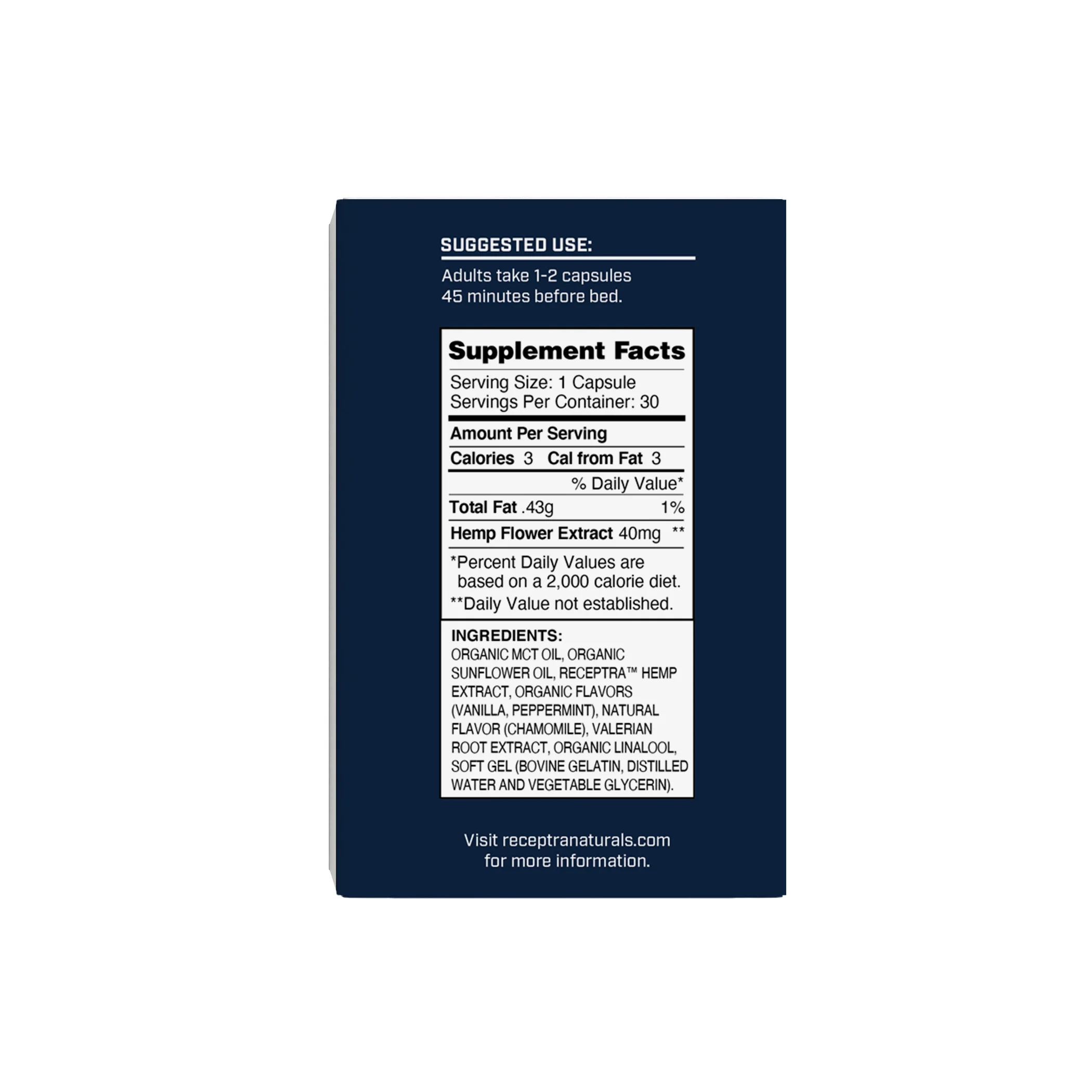 Rest CBD Capsules for Nighttime 25mg / 30ct - Image 4