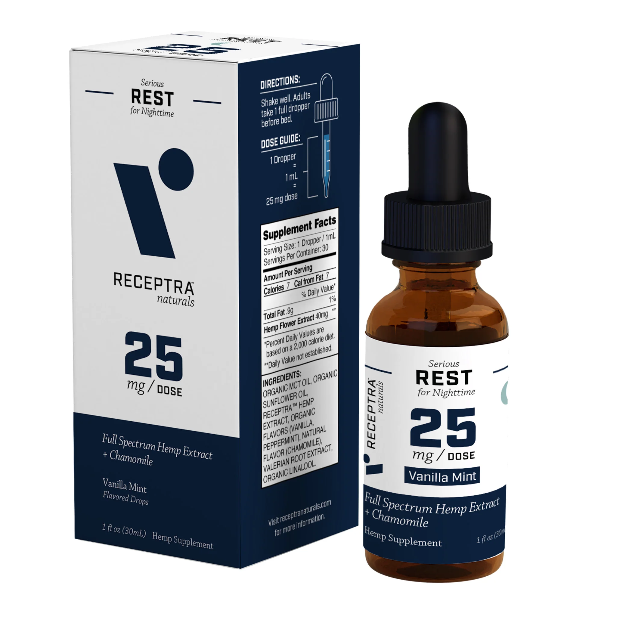 Rest CBD Oil + Chamomile (25mg) - Image 3