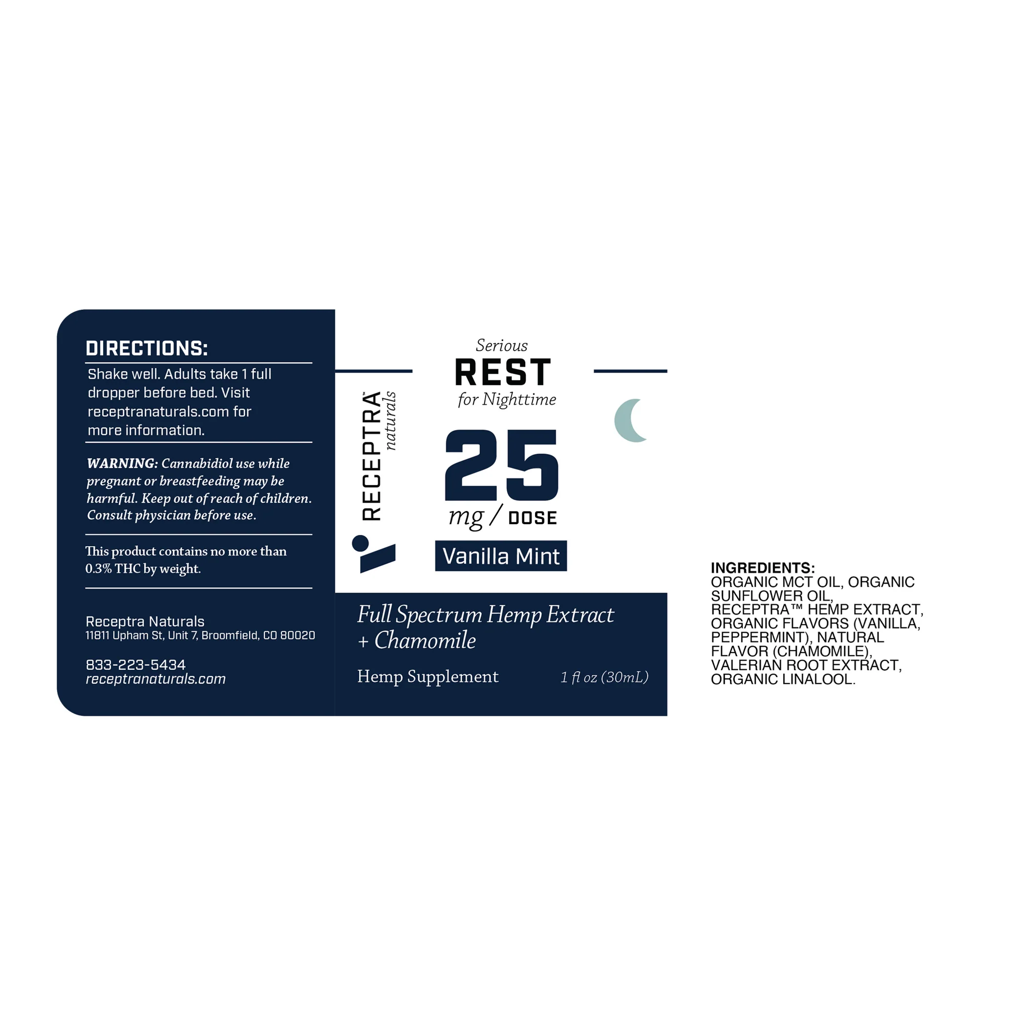 Rest CBD Oil + Chamomile (25mg) - Image 8